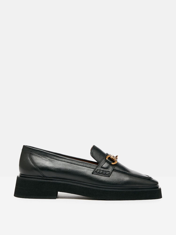 Joules Marnie Black Chunky Loafers - Image 1 of 6