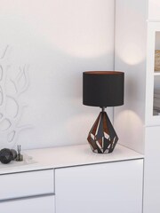 Eglo Black/Copper Carlton 5 Table Lamp - Image 1 of 3