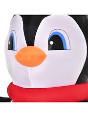 Homcom Red Outdoor 8ft Inflatable Christmas Penguin With Candy Cane Decoration - Image 4 of 5