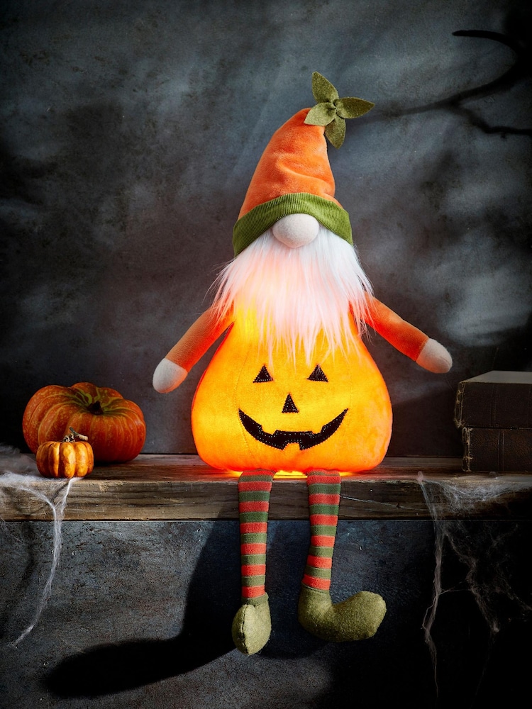 Orange Halloween Pumpkin Light Up Gonk - Image 2 of 4