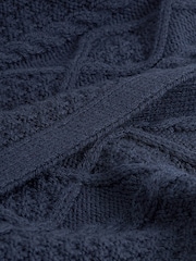 Navy Blue Cable Belt Cardigan - Image 7 of 7