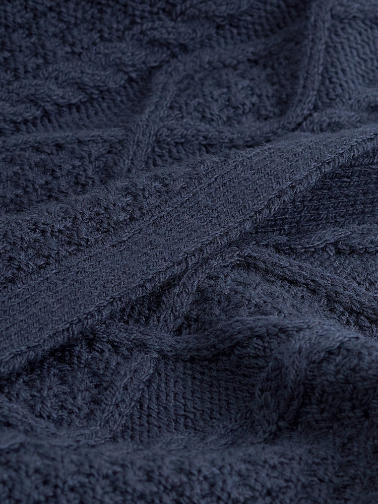 Navy Blue Cable Belt Cardigan - Image 7 of 7