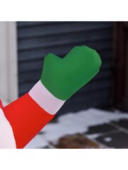 Homcom Red Outdoor 8ft Inflatable Santa Snowman Hot Air Balloon Decoration - Image 3 of 4