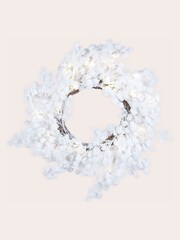 Laura Ashley White Winter LED Wreath - Image 2 of 2