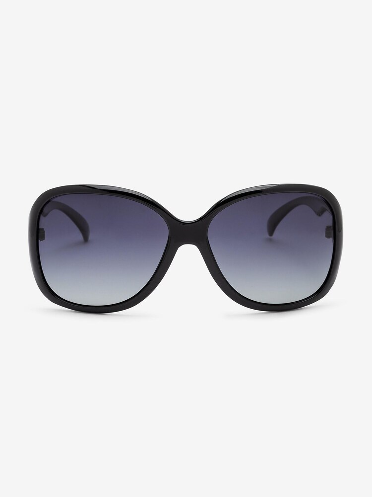 Noir - Grand Lunettes de soleil cache-cœur carré polarisé - Image 5 of 7