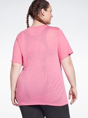 Reebok Plus Size Pink Burnout T-Shirt - Image 2 of 4