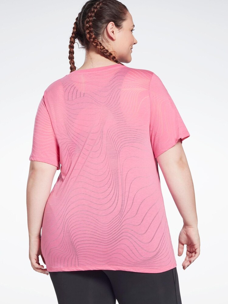 Reebok Plus Size Pink Burnout T-Shirt - Image 2 of 4