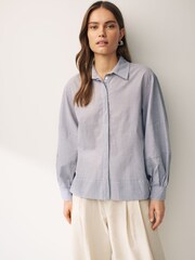Emme by Marella – Ciad – Langarmhemd aus 100% Baumwolle, Blau - Bild 1 von 5