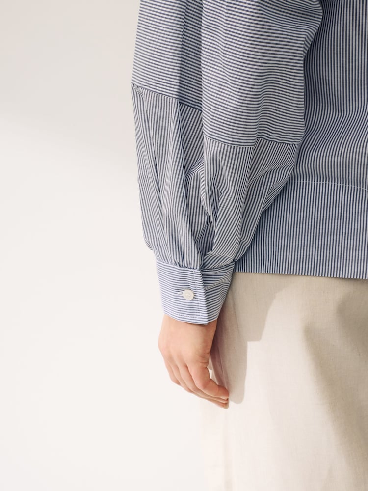 Emme by Marella – Ciad – Langarmhemd aus 100% Baumwolle, Blau - Bild 5 von 5