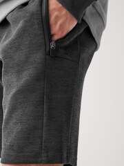 Charcoal Grey Jersey Shorts With Zip Pockets - Image 3 of 8