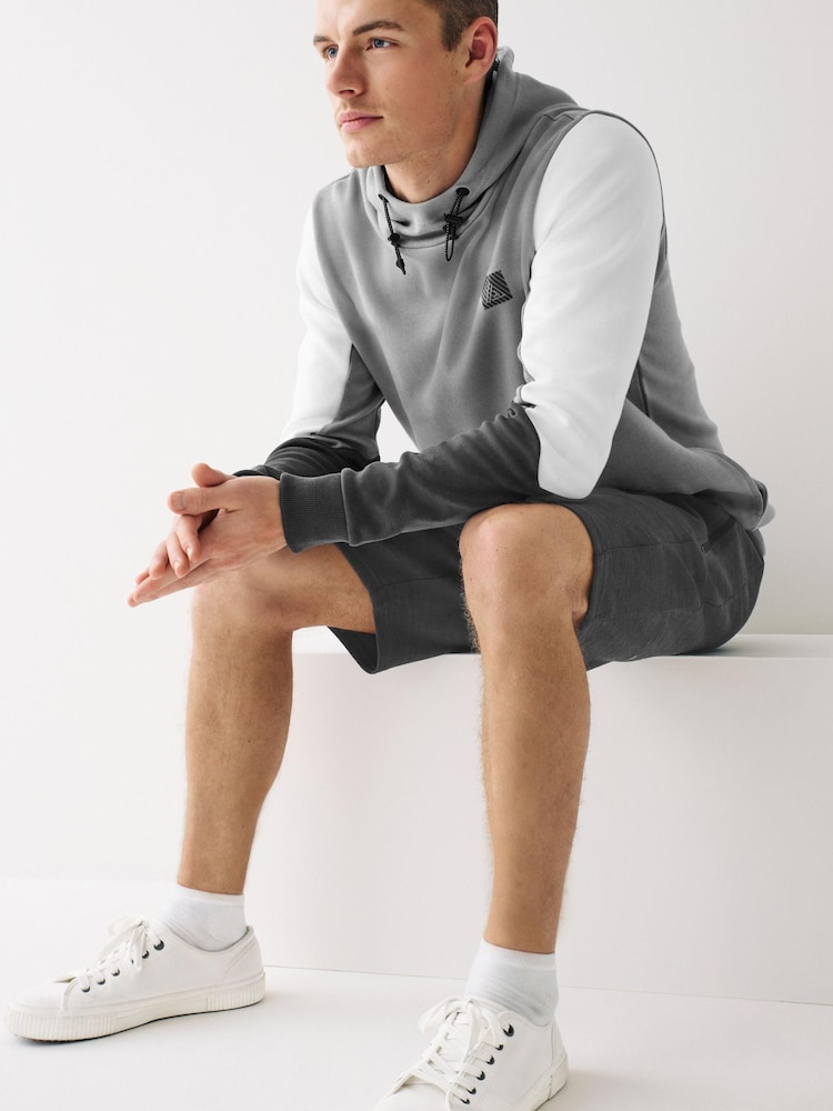 Charcoal Grey Jersey Shorts With Zip Pockets - Image 4 of 8