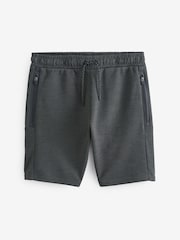Charcoal Grey Jersey Shorts With Zip Pockets - Image 6 of 8