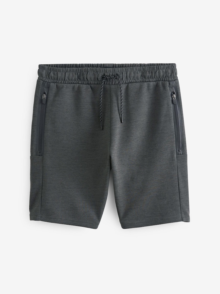 Charcoal Grey Jersey Shorts With Zip Pockets - Image 6 of 8