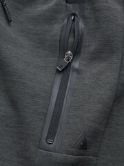 Charcoal Grey Jersey Shorts With Zip Pockets - Image 8 of 8