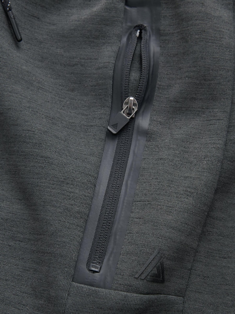 Charcoal Grey Jersey Shorts With Zip Pockets - Image 8 of 8