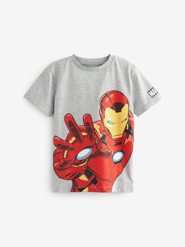 Iron Man Grey Marvel Superhero Short Sleeve T-Shirt (3-16yrs) - Image 1 of 2