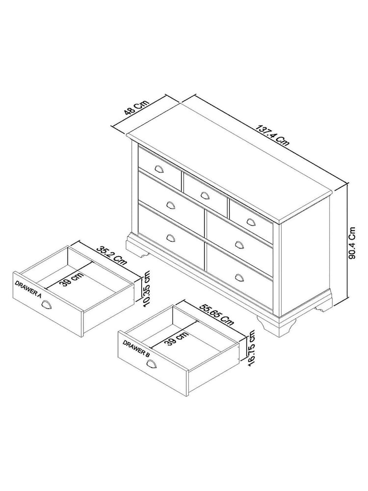 Bentley Designs White Hampstead 3-4 Drawer Chest - Image 2 of 2