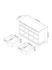 Bentley Designs White Hampstead 3-4 Drawer Chest - Image 3 of 3