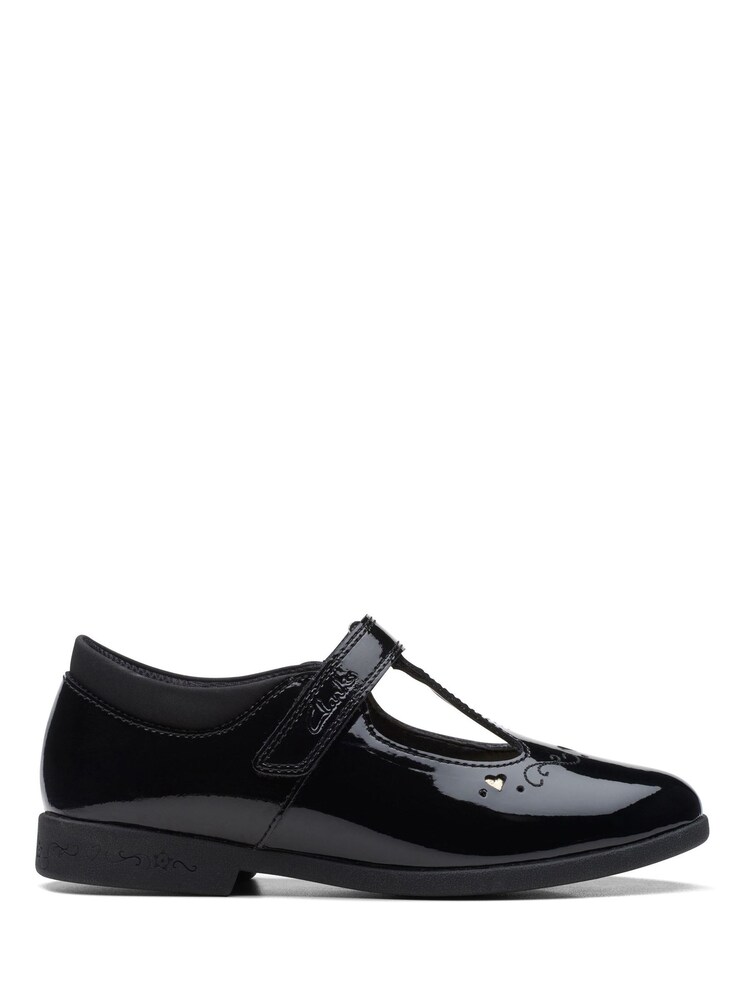 Clarks Black Multi Fit Patent Magic Step Lo Shoes - Image 1 of 7