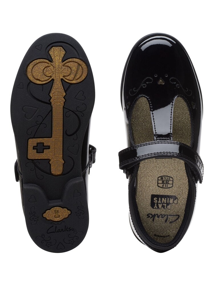 Clarks Black Multi Fit Patent Magic Step Lo Shoes - Image 7 of 7