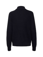 Kaffe Black Lioa Half Zip Knitted Pullover - Image 6 of 6