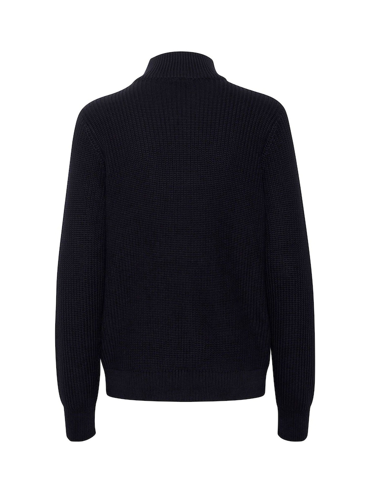 Kaffe Black Lioa Half Zip Knitted Pullover - Image 6 of 6