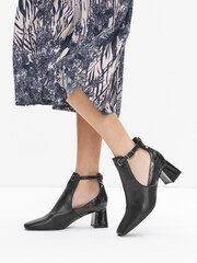 Black Forever Comfort® Cut Out Block Boots - Image 1 of 6