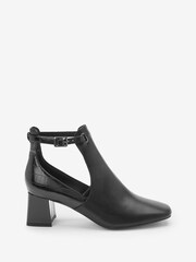 Black Forever Comfort® Cut Out Block Boots - Image 3 of 6