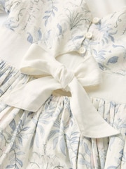 Laura Ashley Cream Viscose/Linen Mix Midi Party Dress - Image 8 of 8