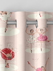 Cath Kidston Pink Kids Ballerinas Made To Measure 100% Cotton Curtains - Image 7 of 9
