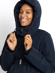 JoJo Maman Bébé Navy Blue 2-in-1 Maternity Puffer Jacket - Image 5 of 6