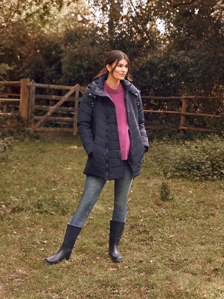 JoJo Maman Bébé Navy Blue 2-in-1 Maternity Puffer Jacket - Image 6 of 6