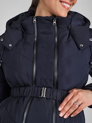 JoJo Maman Bébé Navy Blue 2-in-1 Maternity Puffer Jacket - Image 6 of 7
