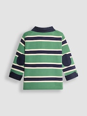 JoJo Maman Bébé Green Stripe Rugby Top - Image 4 of 5