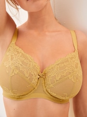 Green/Navy Blue/White Non Pad Balcony DD+ Lace Bras 3 Pack - Image 4 of 10