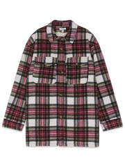 Kylie Teen Cream Check Teddy Borg Lined Shacket - Image 5 of 5