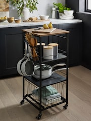 Black Bronx Kitchen Storage Trolley - Image 1 of 4