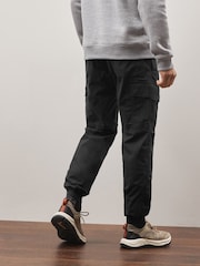 Charcoal Grey Regular Tapered Fit Stretch Utility Cargo Trousers - Image 2 of 8