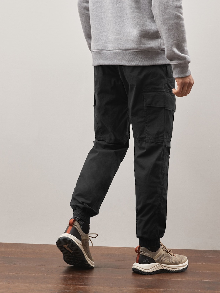 Charcoal Grey Regular Tapered Fit Stretch Utility Cargo Trousers - Image 2 of 8
