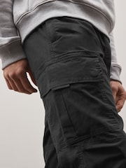 Charcoal Grey Regular Tapered Fit Stretch Utility Cargo Trousers - Image 3 of 8