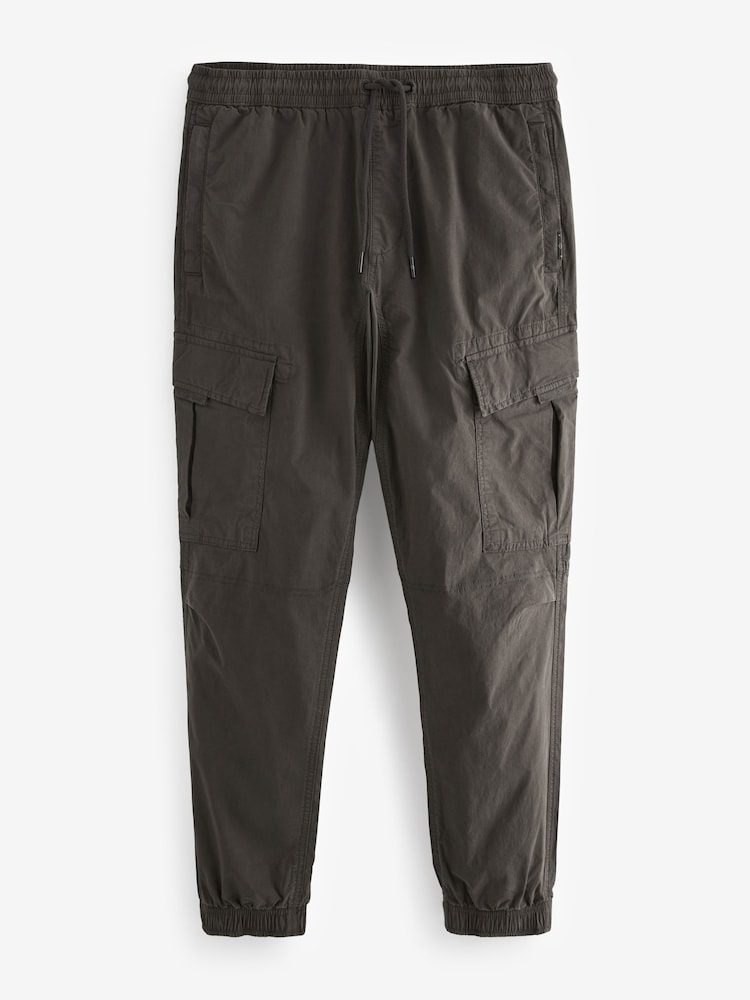 Charcoal Grey Regular Tapered Fit Stretch Utility Cargo Trousers - Image 5 of 8