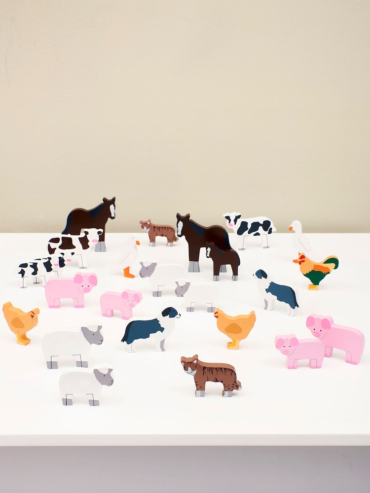 JoJo Maman Bébé Farm Animals Pocket Set - Image 1 of 3