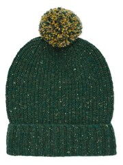Celtic & Co. Green Donegal Rib Bobble Hat - Image 1 of 4