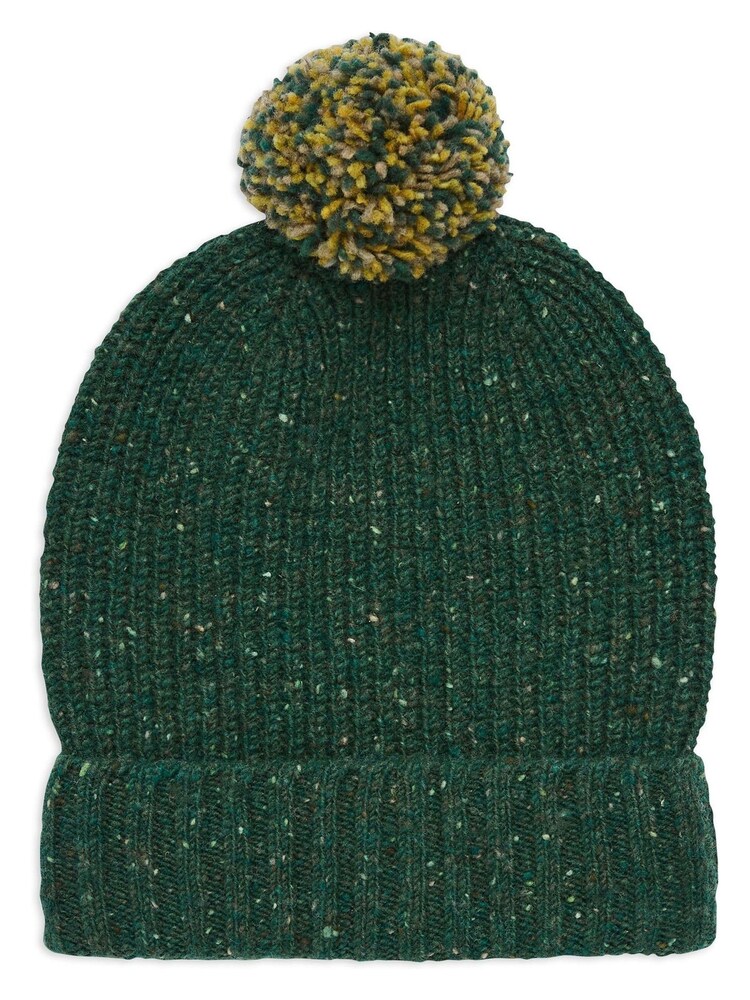Celtic & Co. Green Donegal Rib Bobble Hat - Image 2 of 4