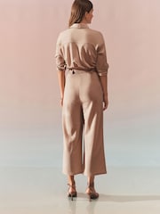Neutral Brown Long Sleeves Utility Boiler Suit - Image 3 of 5