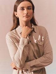 Neutral Brown Long Sleeves Utility Boiler Suit - Image 4 of 5