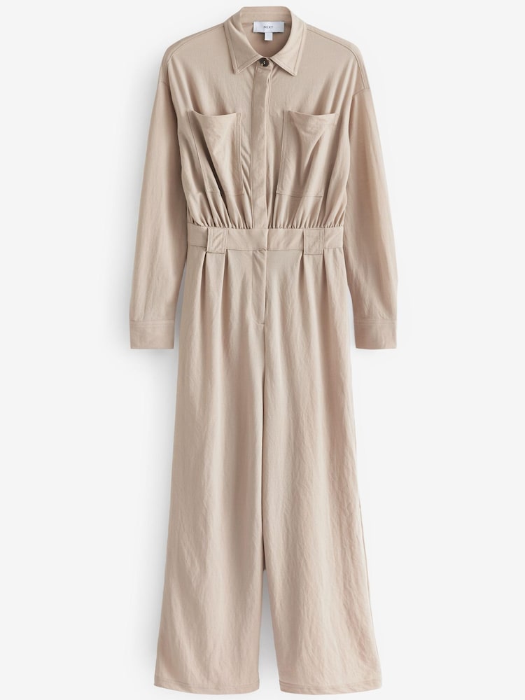Neutral Brown Long Sleeves Utility Boiler Suit - Image 5 of 5