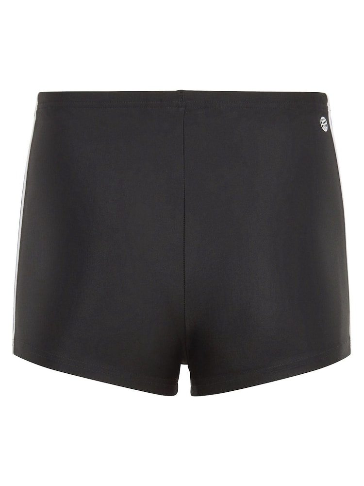 adidas Black Classic 3-Stripes Swim Boxers - Image 2 of 5 adidas Black Classic 3-Stripes Swim Boxers - Image 2 of 5