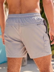 Ice Grey Cargo Swim Shorts - Image 3 of 5