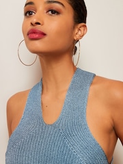 Blue Sparkle Racer Knit Vest - Image 4 of 5